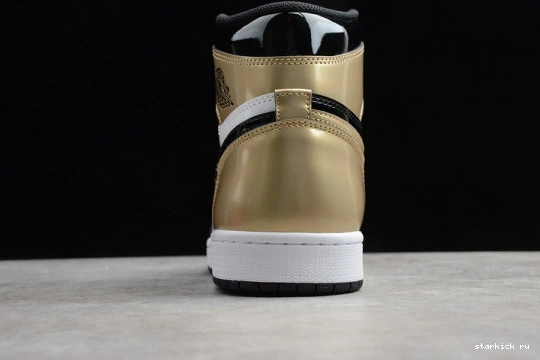 Retro Jordan  007 High Patent 861428 1 NRG 861428-007 Gold Toe 0317